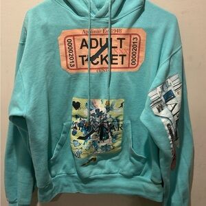 Men's Aqua Graphic Hoodie